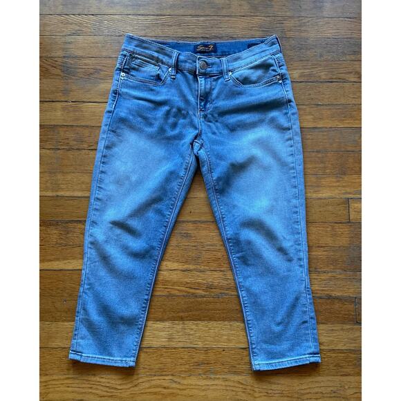 SEVEN7 'Girlfriend' Distressed Cropped Jeans sz 4 - Picture 1 of 14